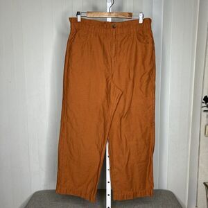 J Crew Factory Cropped Paper-bag Pants High Rise Pockets Brown Size 12